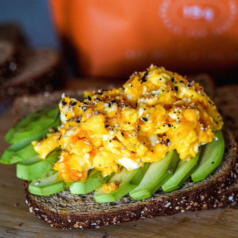 Cheesy Cheese Savory Collagen Eggs Avacado