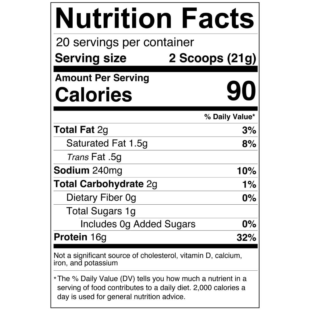 White Cheddar Collagen Protein Blend Nutrition Facts