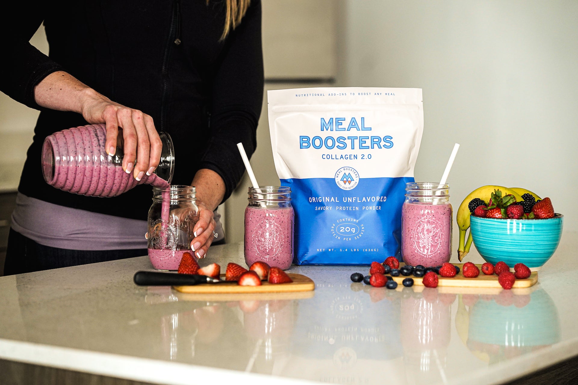 Unflavored Grass-Fed Collagen Peptides Smoothie
