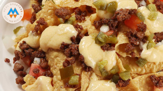 Boosted Nachos with Taco Boosters & Muscle Boosters Cheesy Cheese