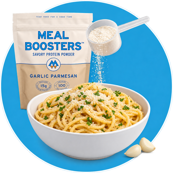 Garlic Parmesan Meal Boosters with pasta