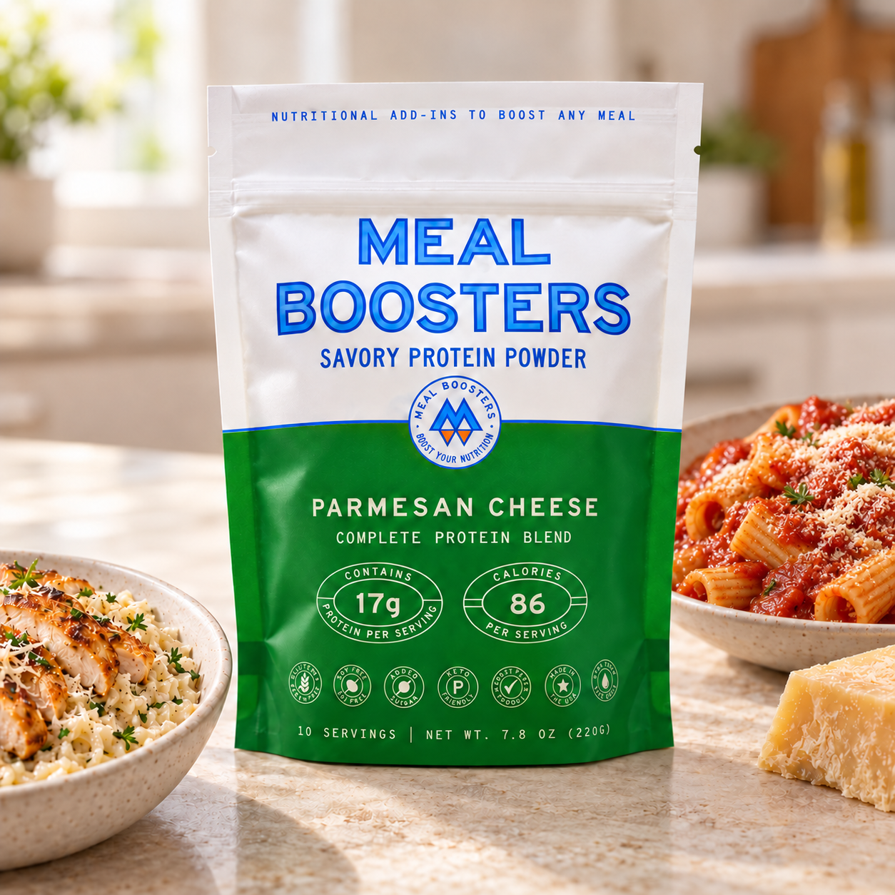 Meal Boosters Parmesan Cheese protein blend